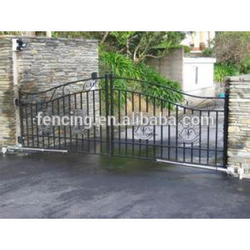 decorative iron steel swing gate